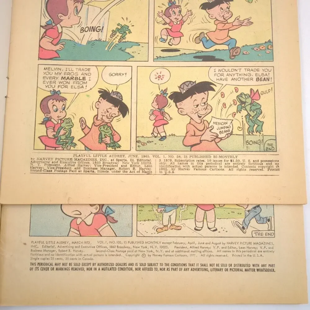 Harvey Comics Lot of 4 Playful Little Audrey Wendy Little Dot Vintage
